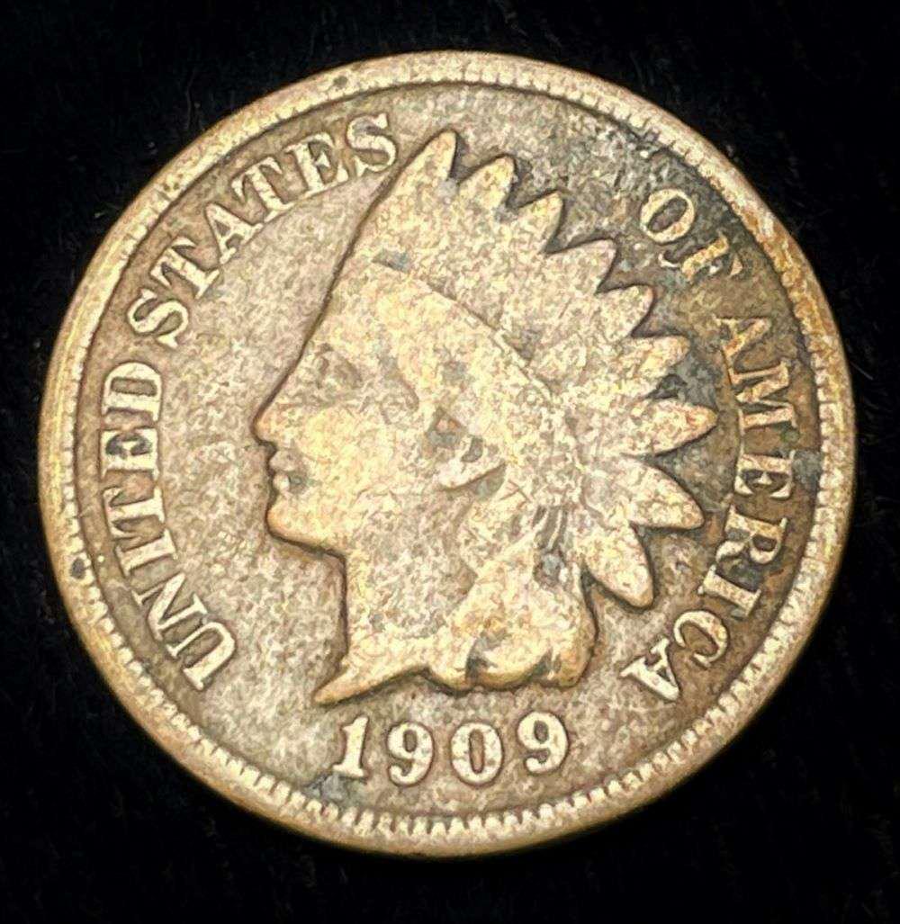 1909-S Indian Head Cent Fine (1 of 2)
