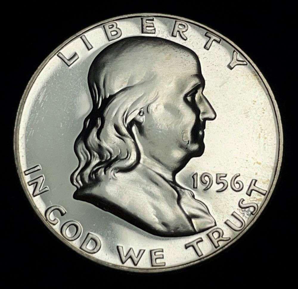 1956 Franklin Proof Silver Half Dollar BU (1 of 2)