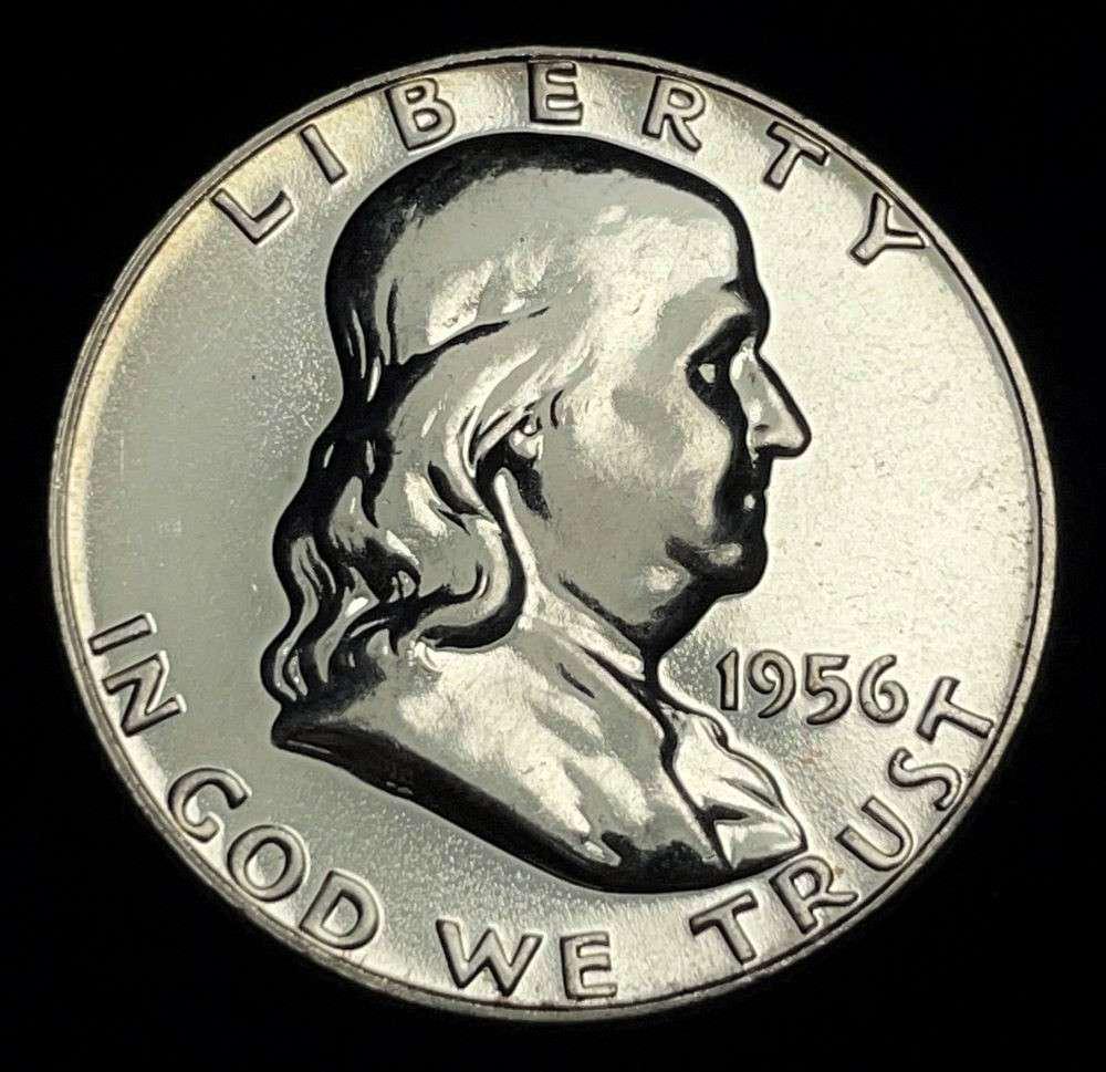1956 Franklin Proof Silver Half Dollar BU (1 of 2)