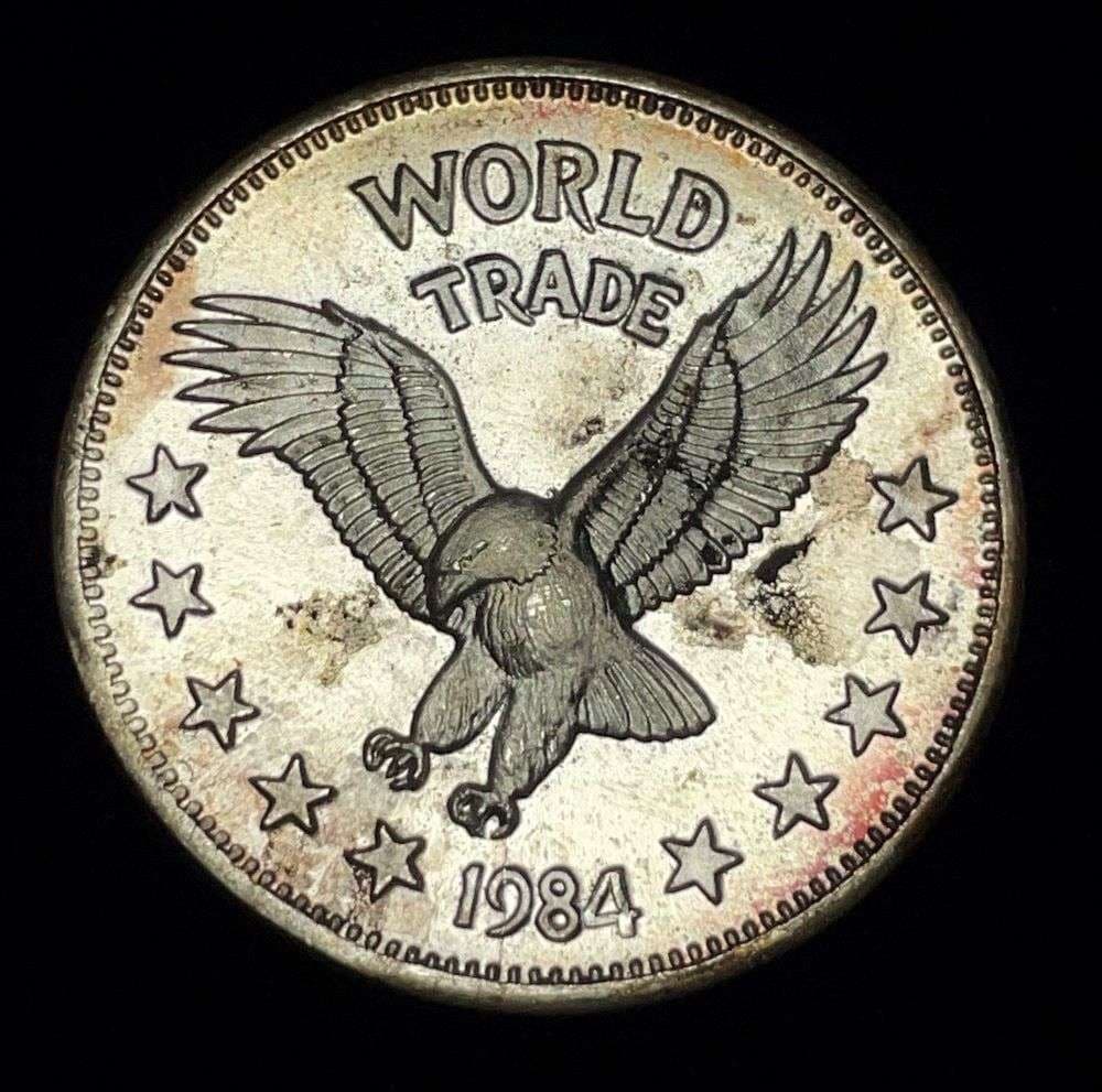 1984 World Trade Eagle One World Trade Unit 1 Ozt .999 Silver: Winner shall receive the exact coin shown here. (JM/B)