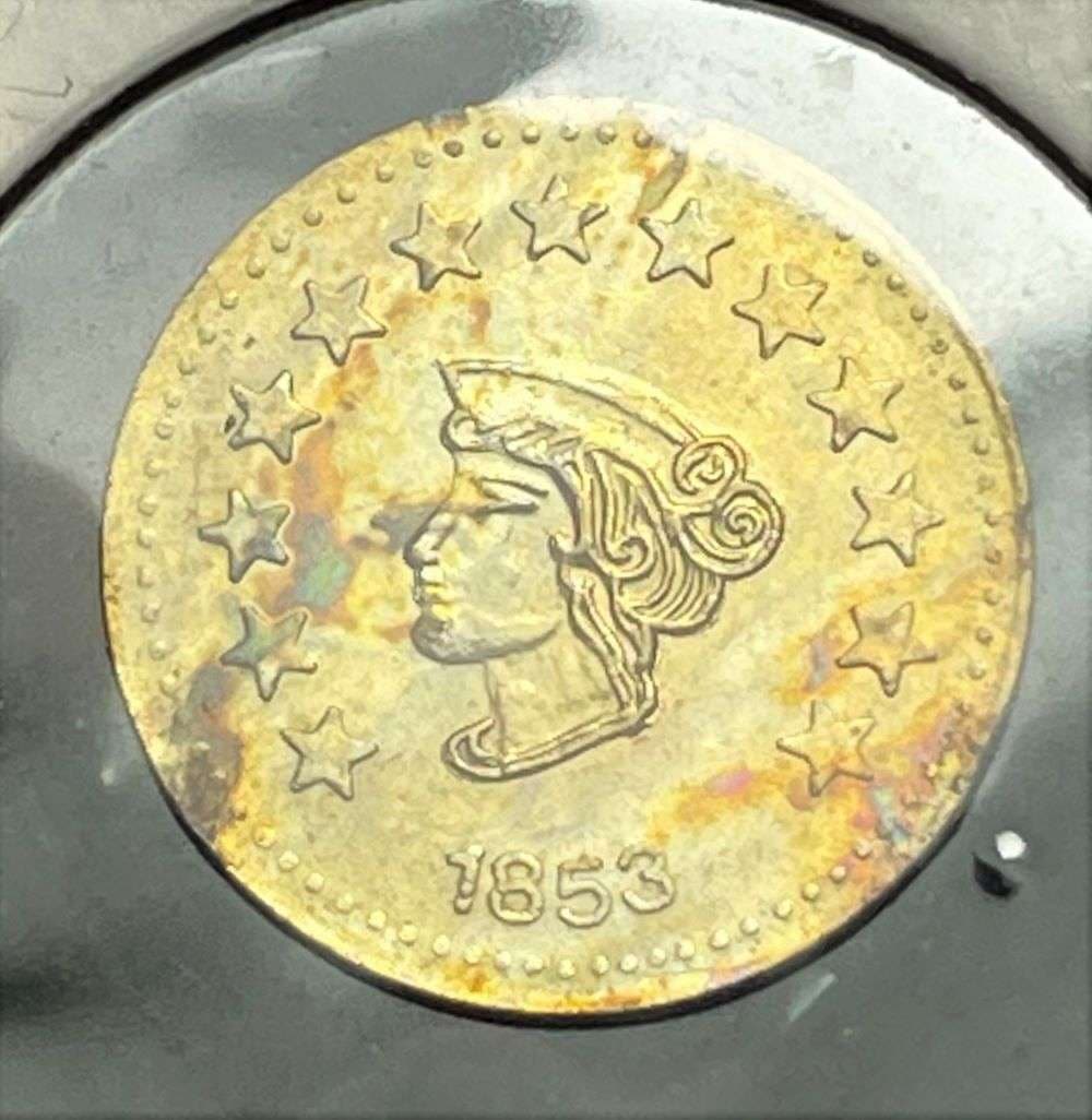 1853 California Gold Token 1/2 Dollar (1 of 3)