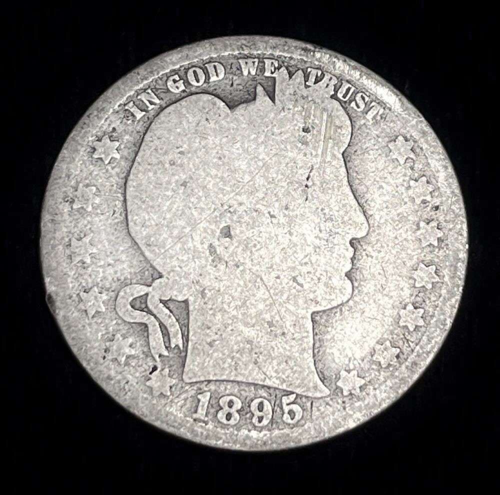 1895-O Barber Silver Quarter AG (1 of 2)
