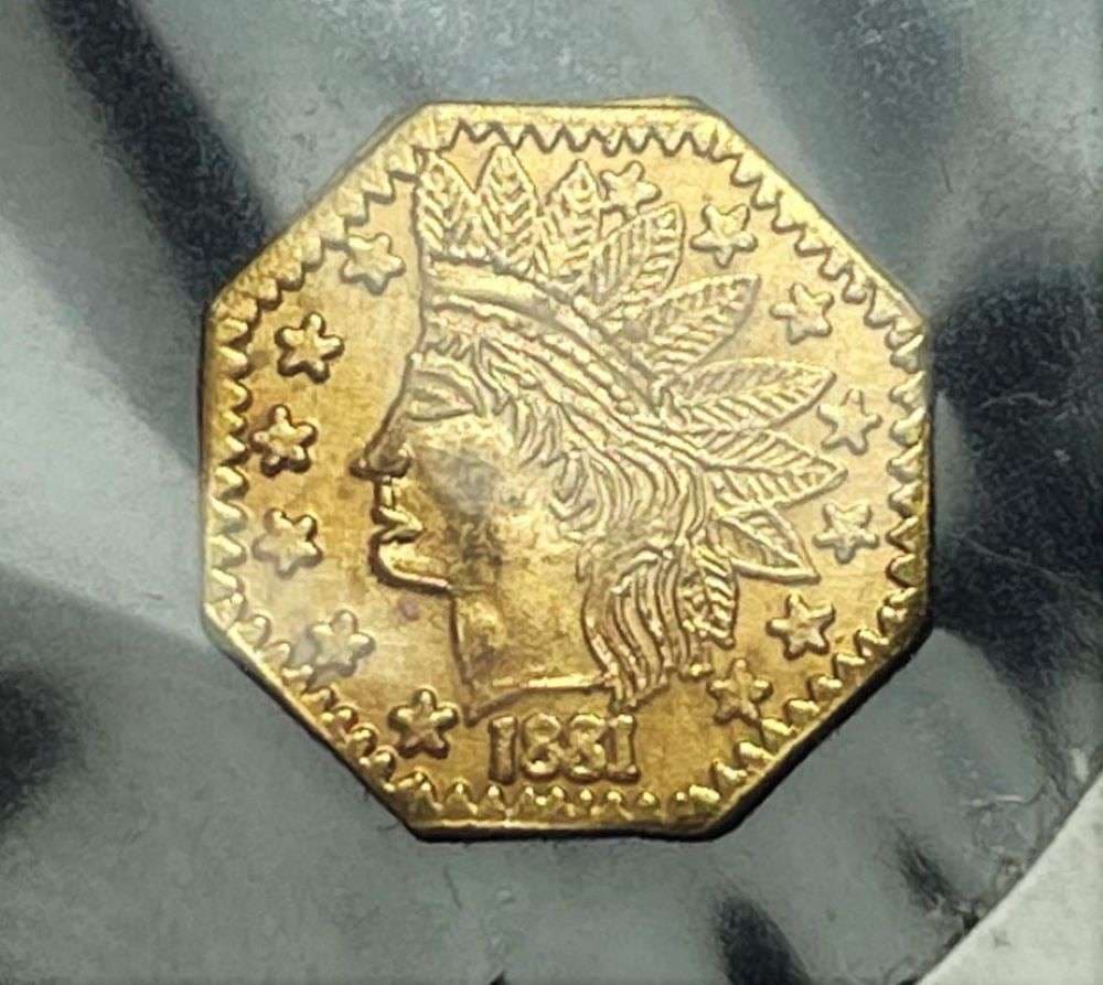 1881 Cali Gold Token 1/4 Dollar (1 of 3)