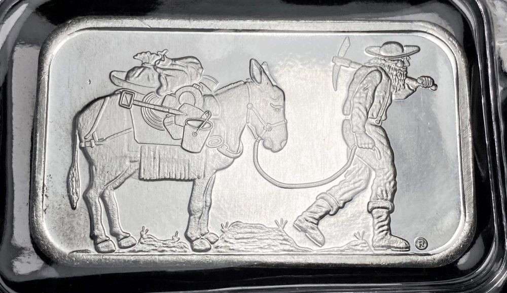 SilverTowne Prospector Winchester, Indiana 1 ozt .999 Silver Bar: Winner shall receive (1) bar precisely resembling the one shown here. (RR/B)