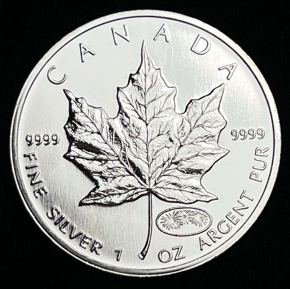 1999-2000 Canada $5 Maple Leaf 1 ozt .9999 Silver Firework Privy (1 of 2)