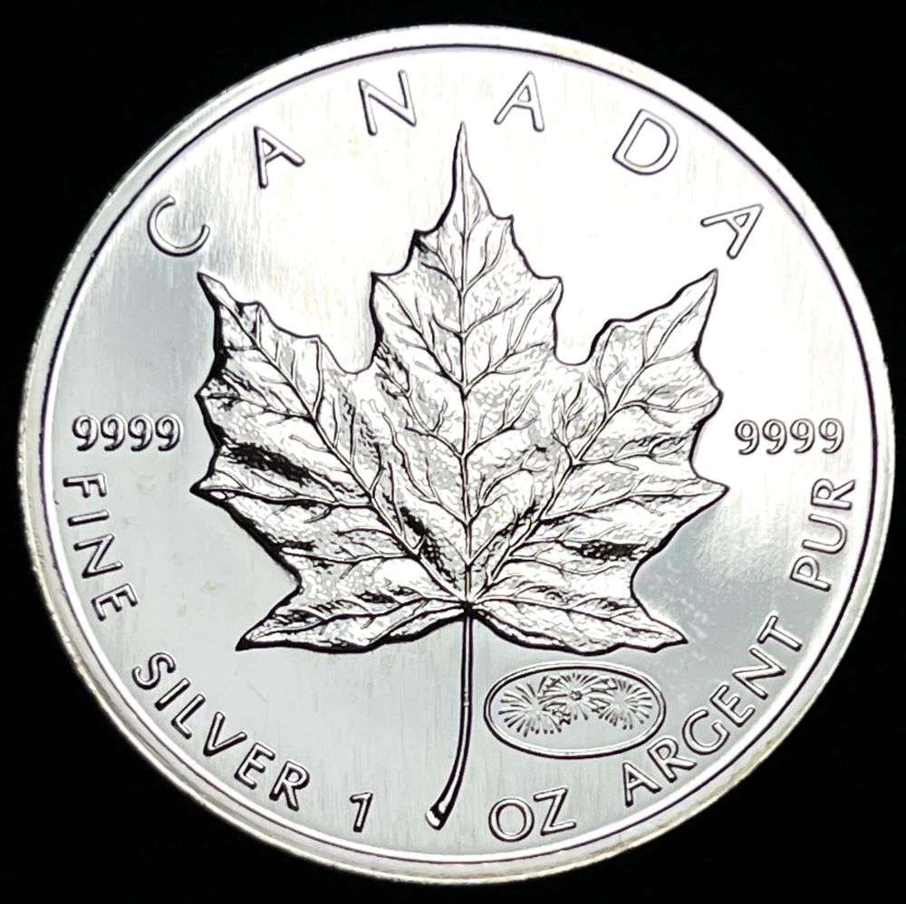 1999-2000 Canada $5 Maple Leaf 1 ozt .9999 Silver Firework Privy (1 of 2)