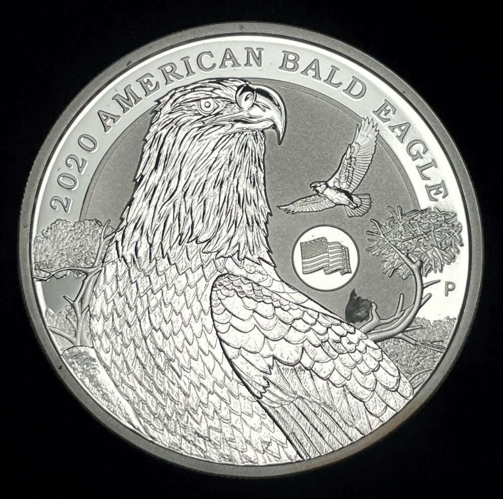 2020 Tuvalu American Bald Eagle 1 ozt .9999 Silver Dollar (1 of 2)