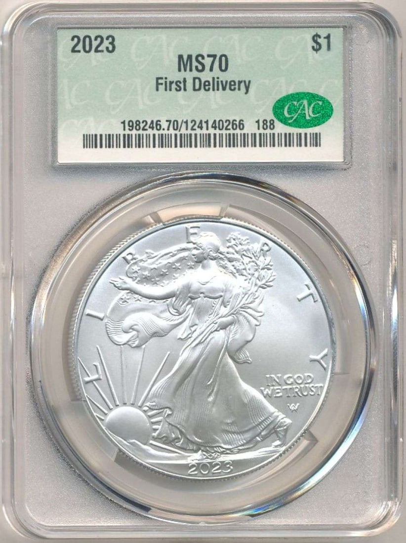 2023 American Silver Eagle CAC MS70 First Delivery (1 of 4)