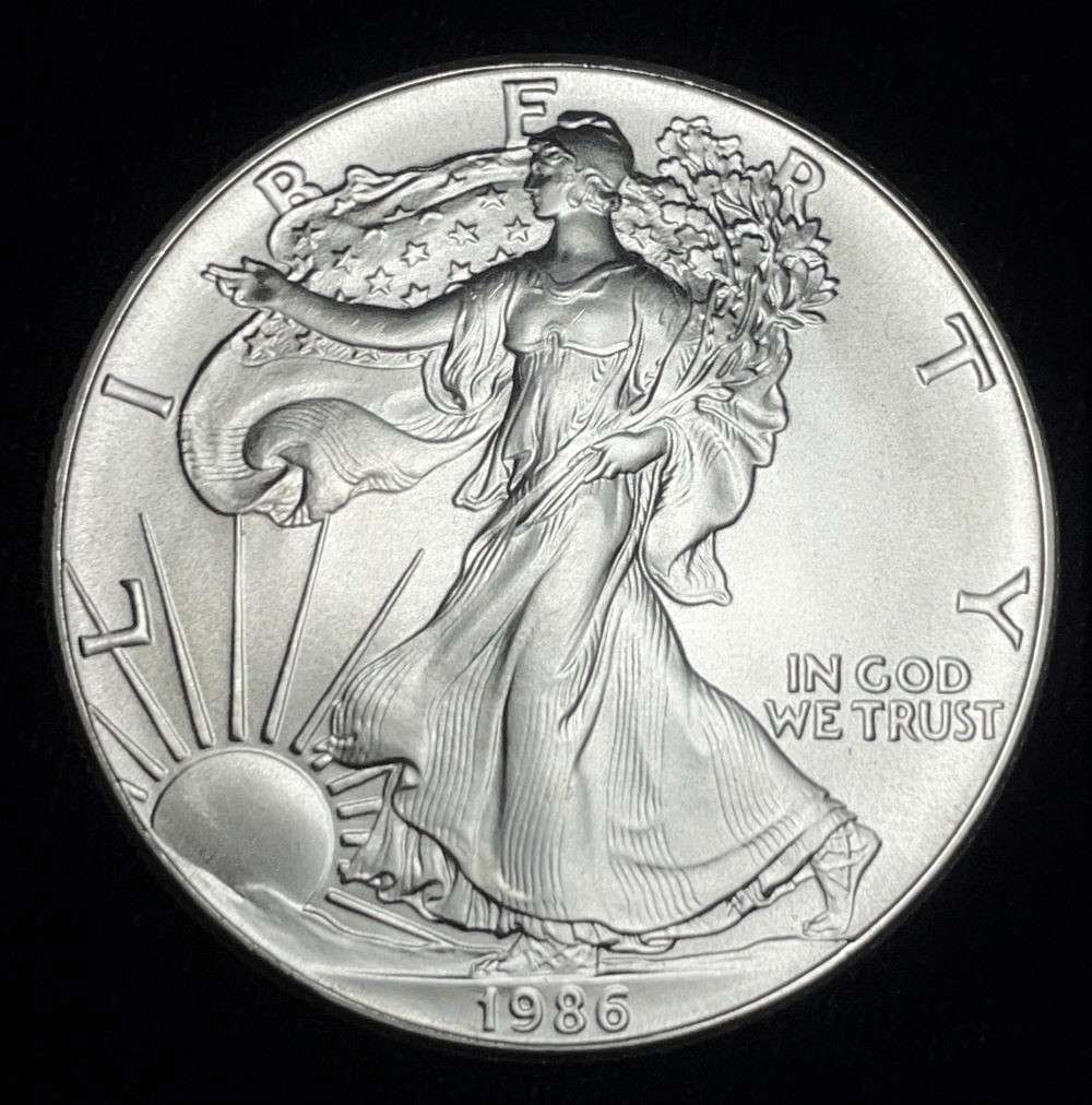 First Year 1986 American Silver Eagle MS69 (1 of 2)