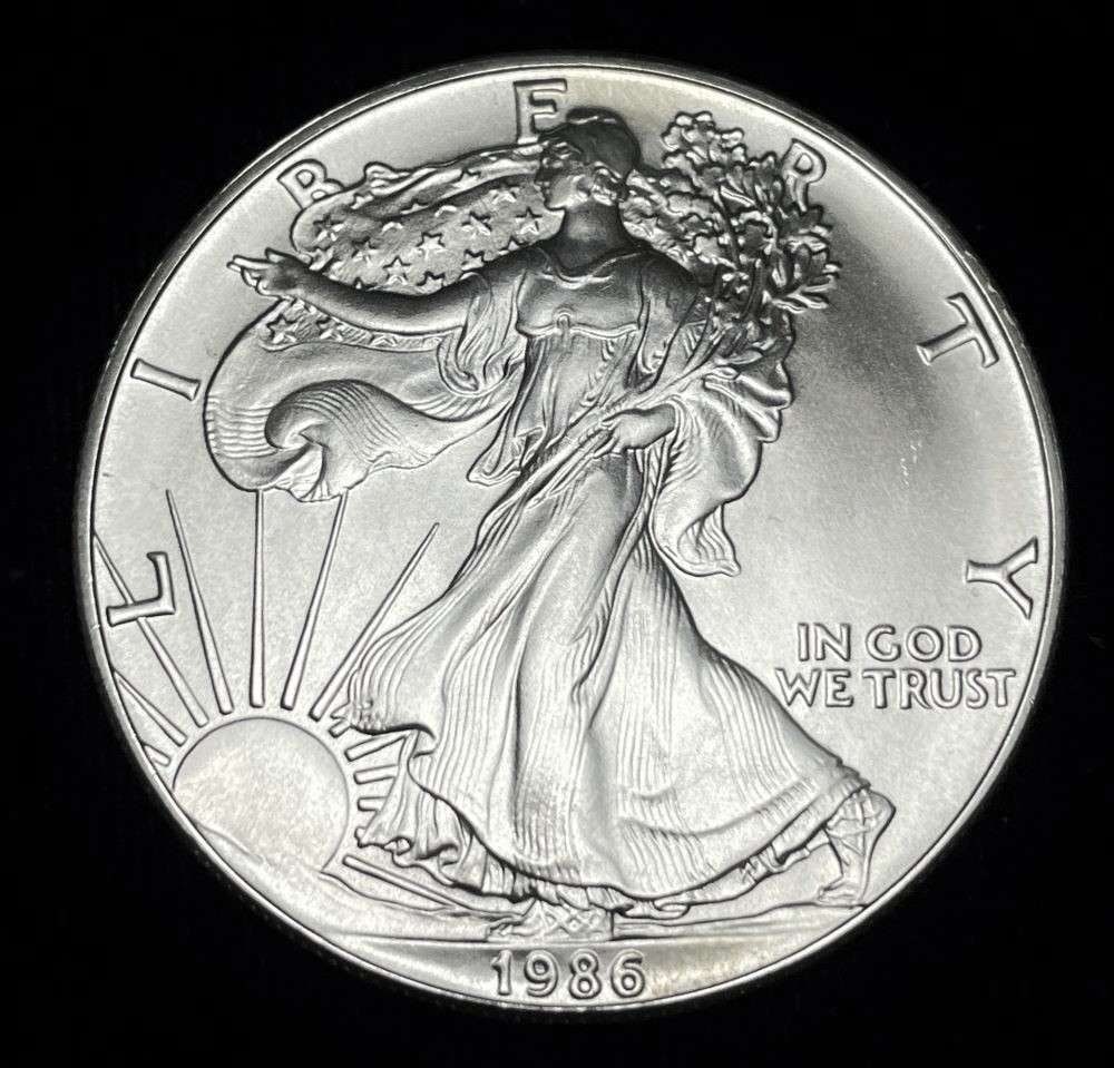 First Year 1986 American Silver Eagle MS69 (1 of 2)