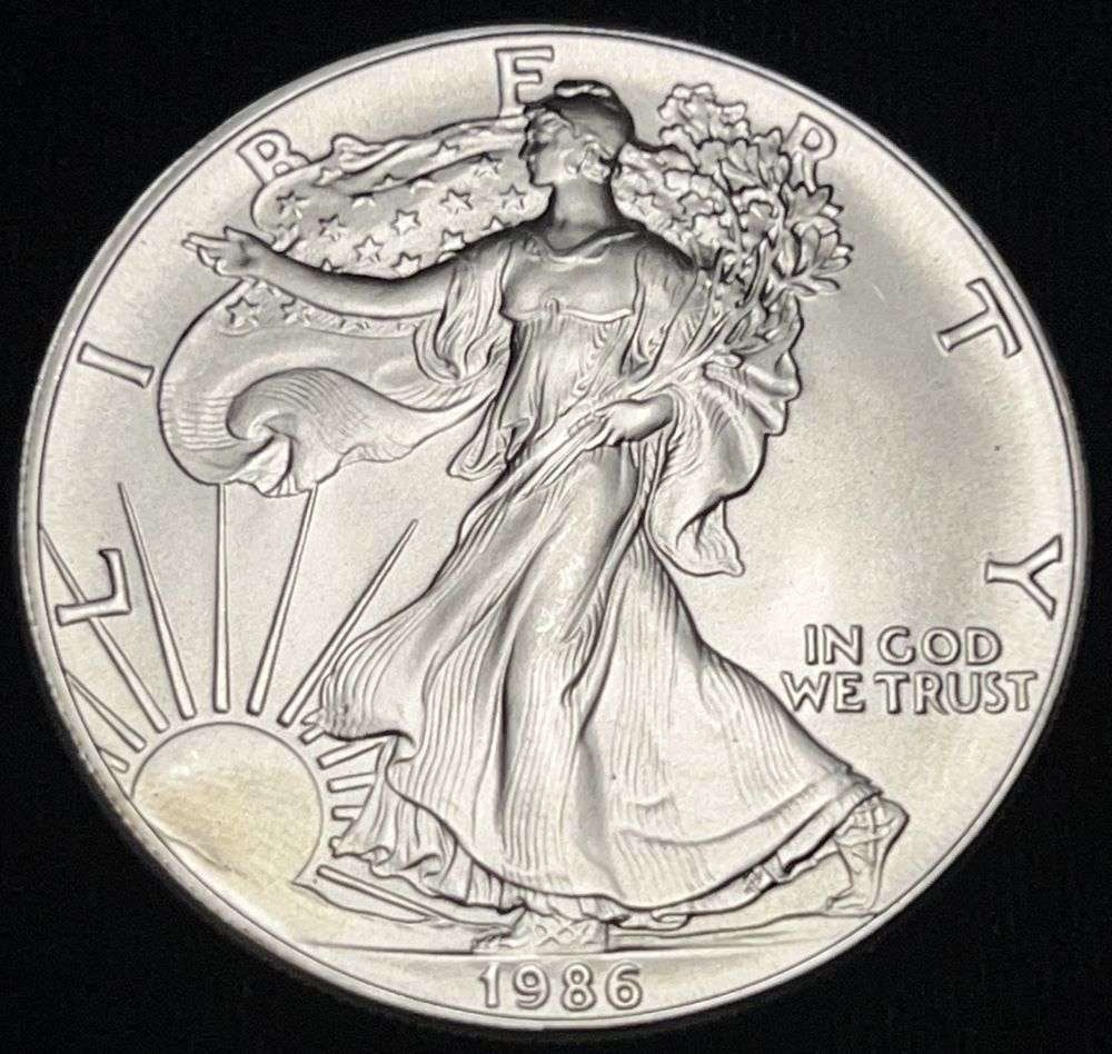 First Year 1986 American Silver Eagle MS69 (1 of 2)