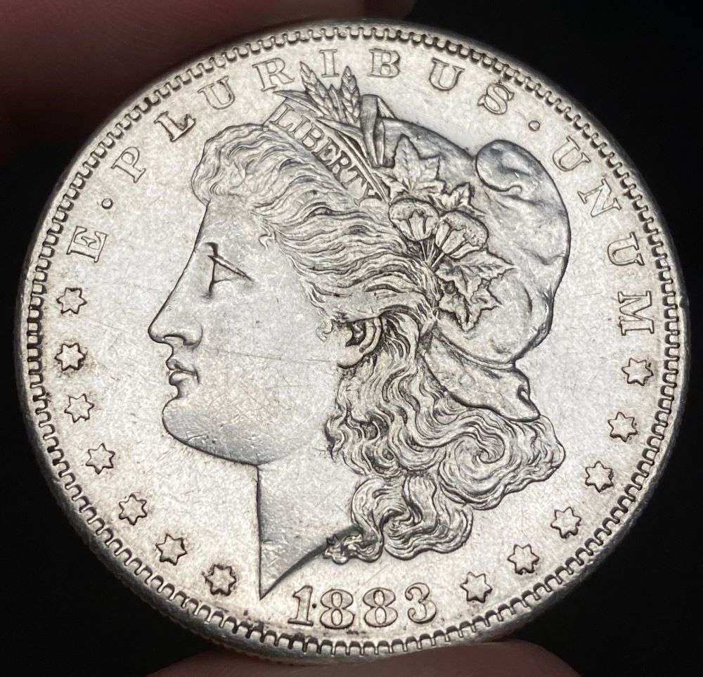 1883-S Morgan Silver Dollar AU Details Scratches (1 of 3)