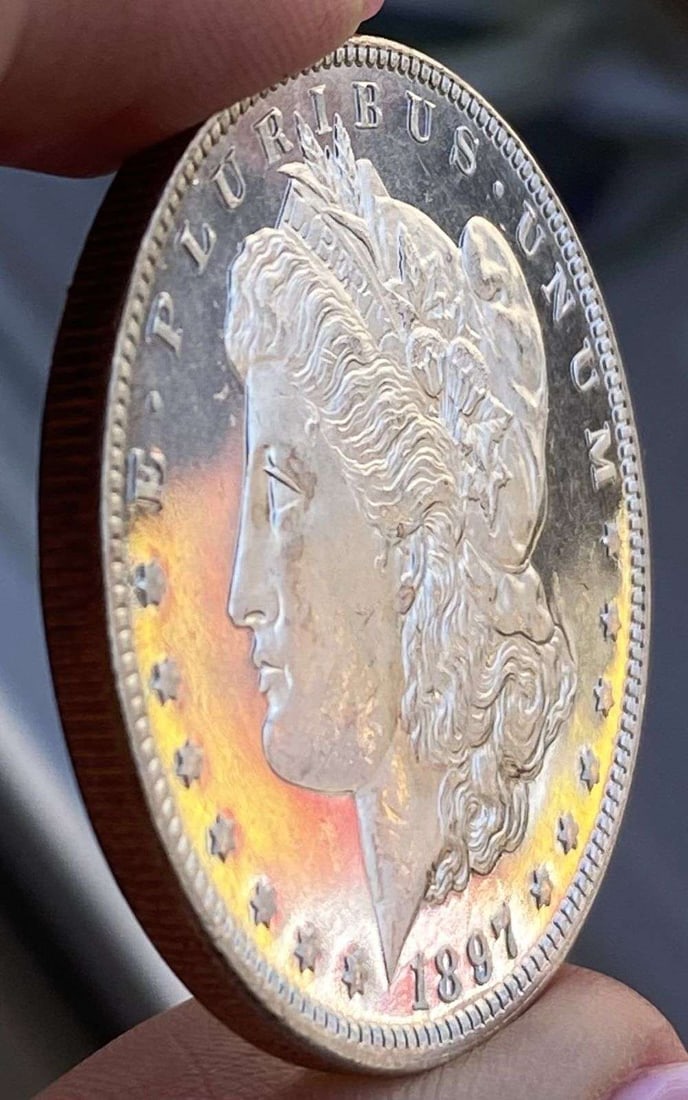 1897 Morgan Silver Dollar MS64 DMPL Details Scratches (1 of 6)