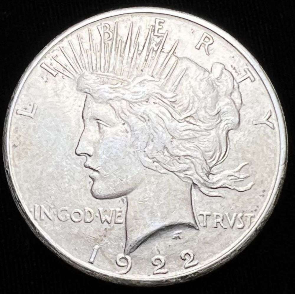 1922-S Peace Silver Dollar Choice AU (1 of 2)