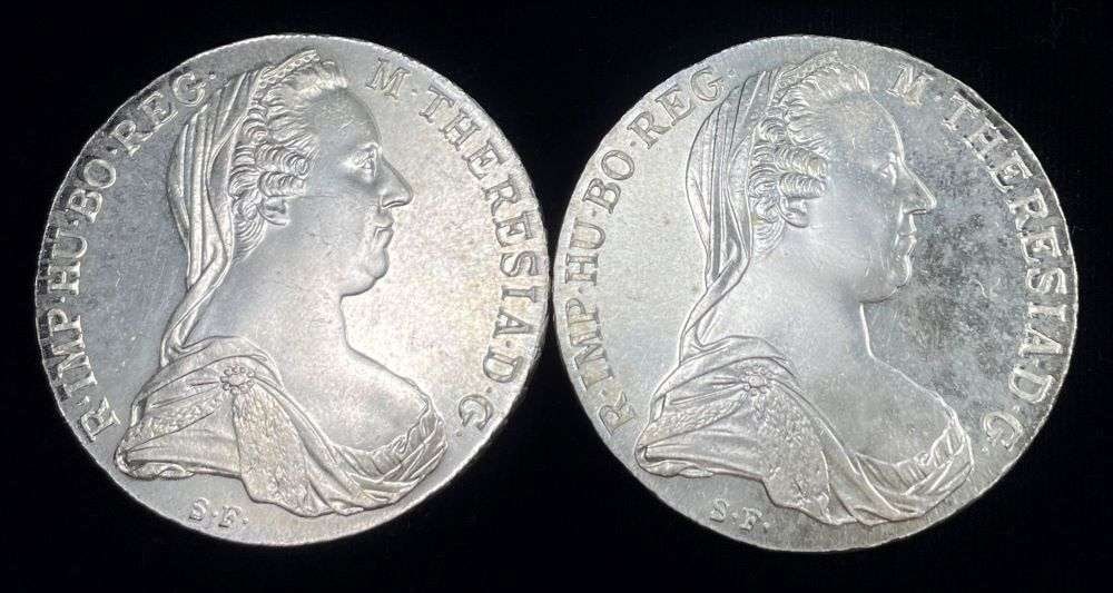 (2) 1780x Austria Silver 1 Thaler Maria Theresa .7517 ozt ASW (1 of 6)