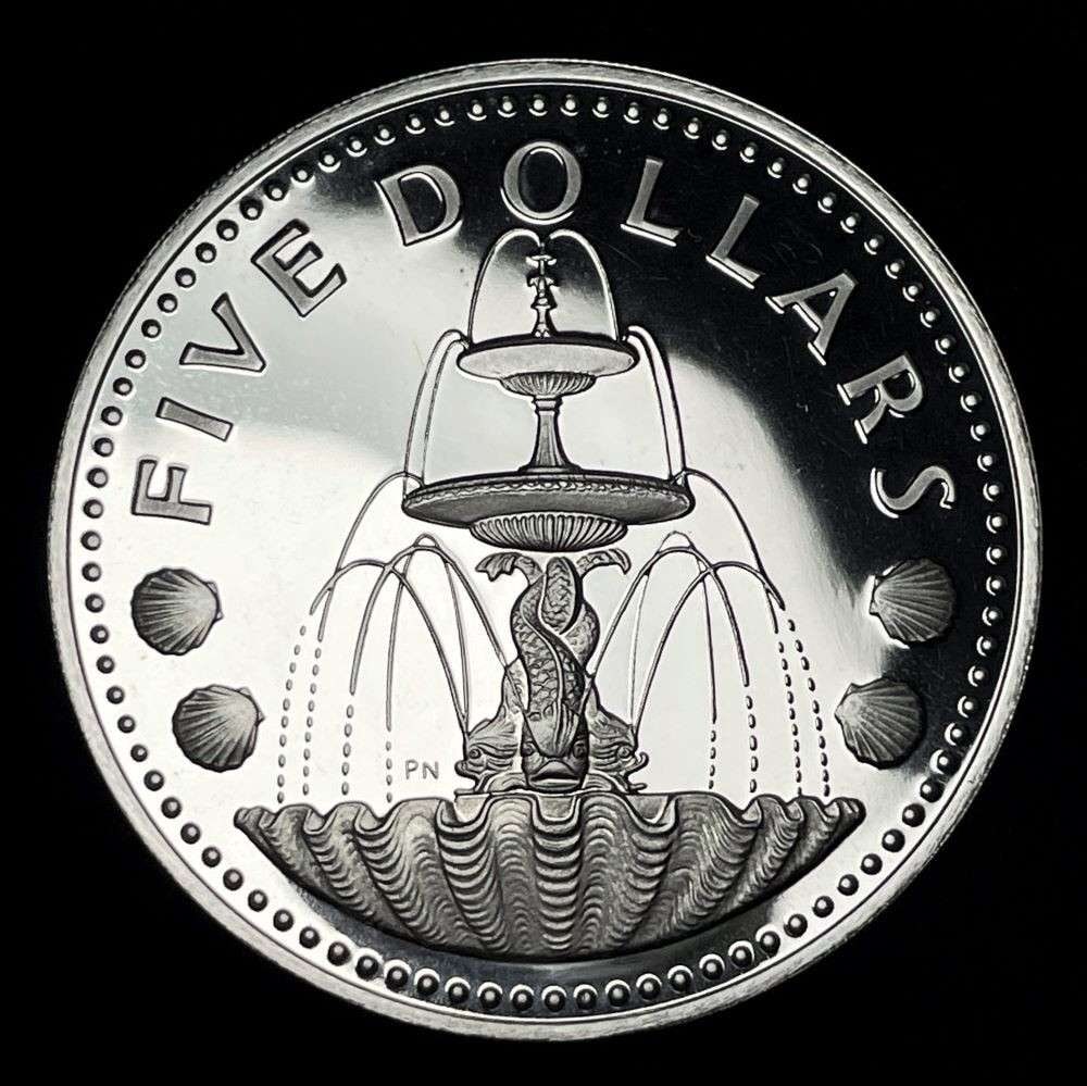 1973 Silver Barbados Proof $5 .7999 ozt ASW (1 of 3)