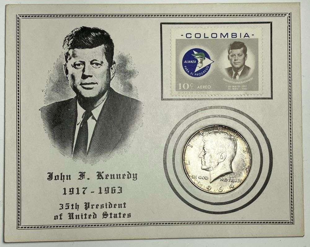 Rare Original 1964 John F. Kennedy Memorial Silver Medal First Day (1 of 5)