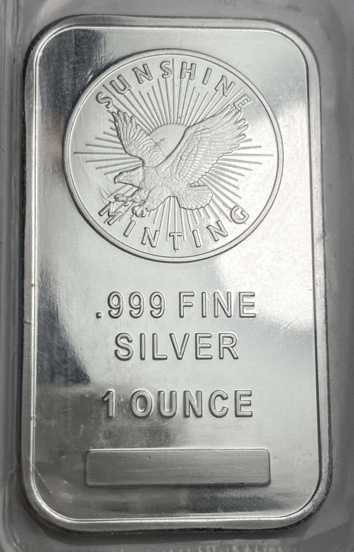 Sunshine Minting Eagle 1 ozt .999 Silver Bar (1 of 3)