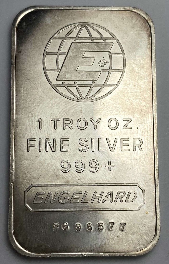 Vintage Engelhard Eagle 1 ozt .999 Silver Bar (1 of 2)