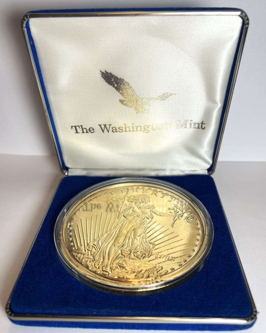 Giant Half Pound 1995 Saint Gaudens Design Proof .999 Silver / 24k Gold Plated (1 of 8)