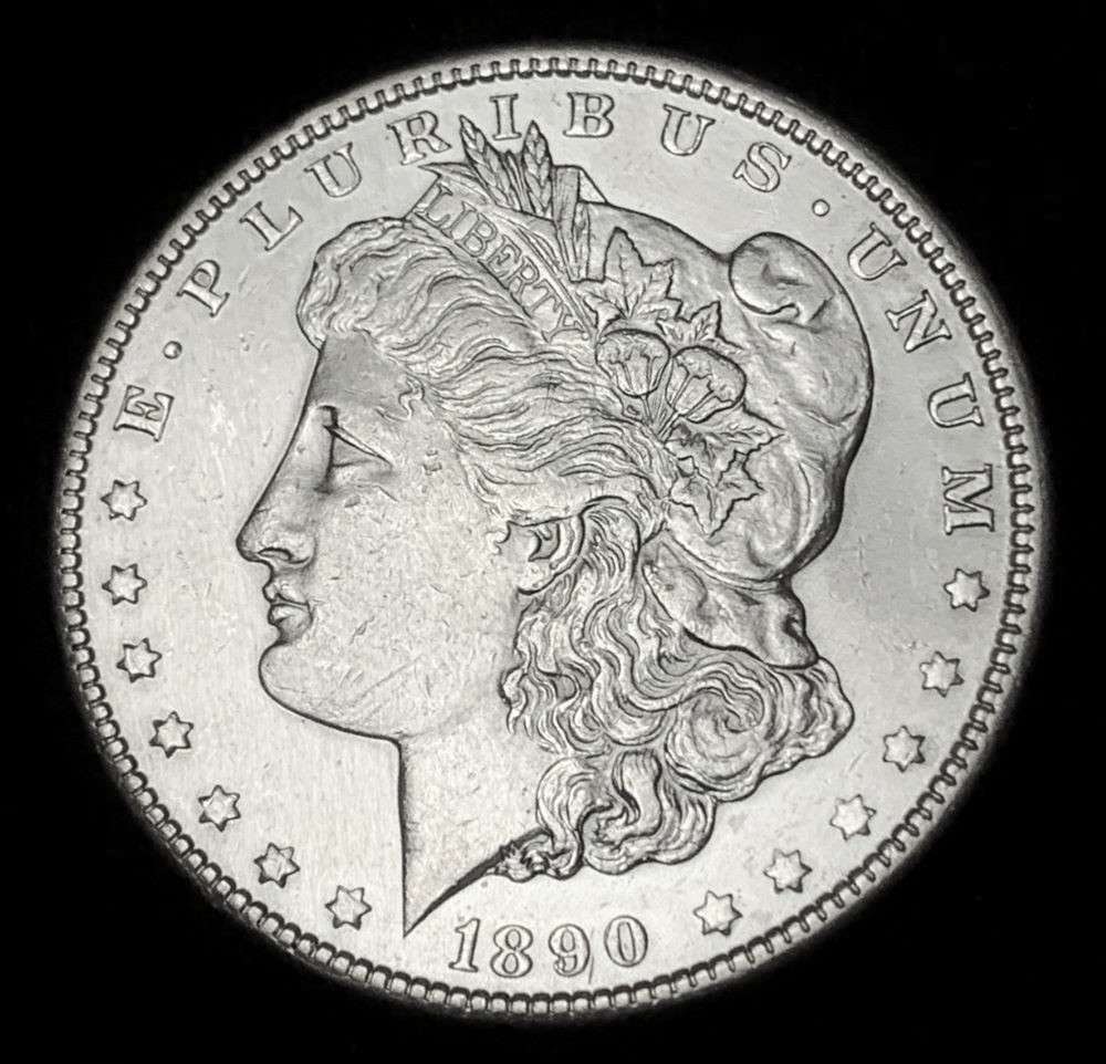 1890-CC Morgan Silver Dollar AU55 (1 of 2)