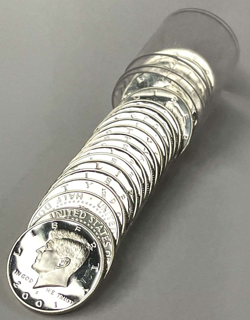 Roll (20-coins) 2001-2006 Kennedy 90% Silver Proof Half Dollar (1 of 3)