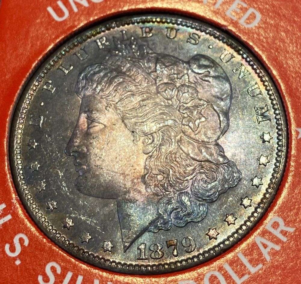 Toned 1879-S Morgan Silver Dollar MS64 (1 of 7)