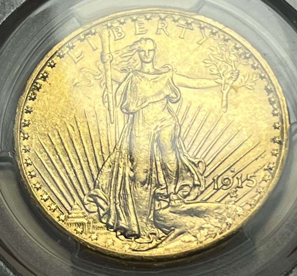 1915-S Gold $20 Saint Gaudens PCGS MS63: Winner shall receive the exact coin shown here. (EP/UBRB)