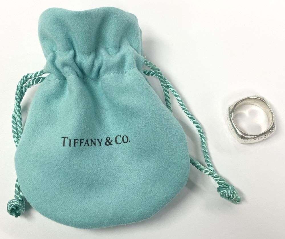 Tiffany & Co. 2003 Square Cushion Ring .925 Sterling Silver (1 of 9)