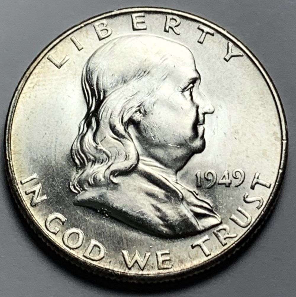 1949-S Franklin Silver Half Dollar MS65 (1 of 2)