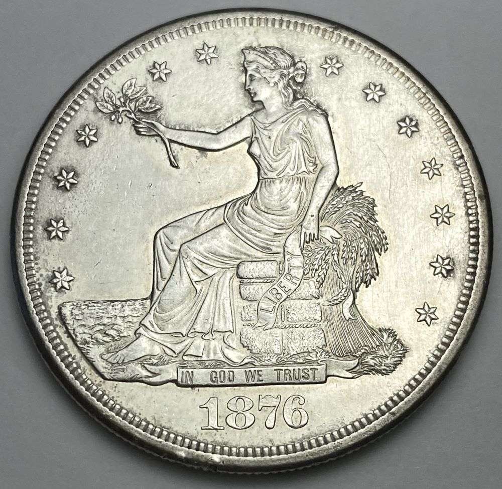 1876-S Trade Silver Dollar MS62 Details (1 of 2)