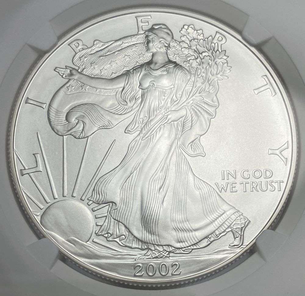 2002 American Silver Eagle NGC MS69 (1 of 4)