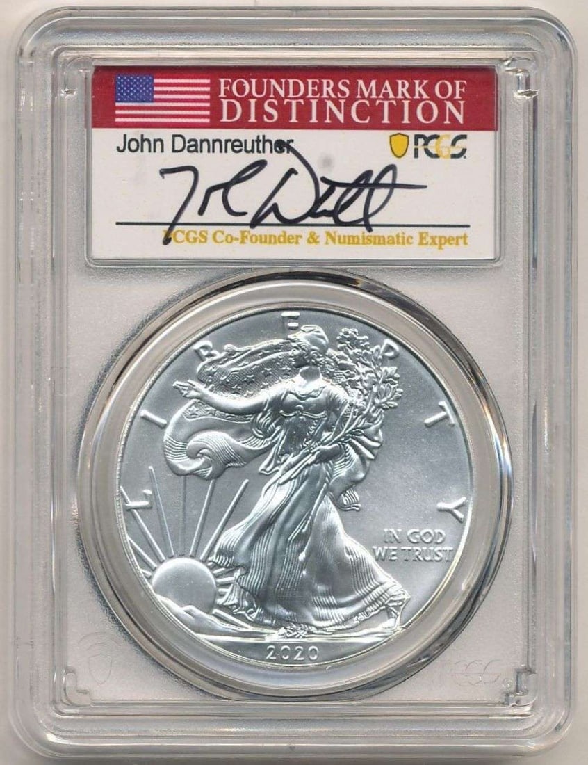 2020-(S) American Silver Eagle PCGS MS70 Signed by John Dannreuther (1 of 4)