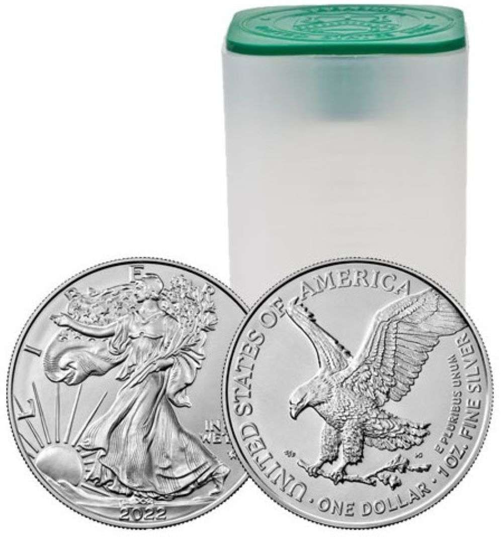 Mint Sealed Roll (20-coins) 2022 American Silver Eagle (1 of 2)