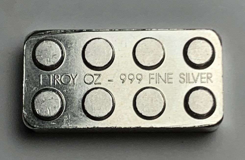 Lego Design 1 ozt .999 Silver Bar: Winner shall receive (1) bar precisely resembling the one shown here. (EP/B)