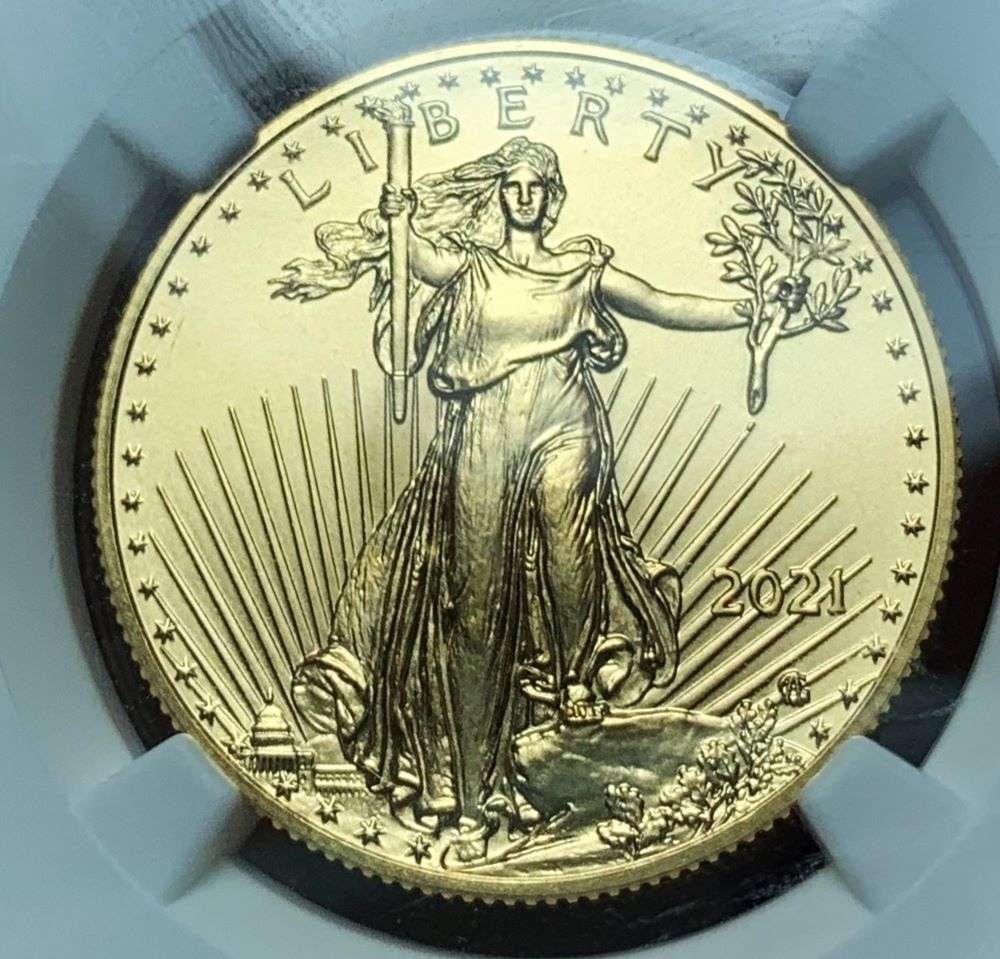 2021 American $25 Gold Eagle NGC MS70 First Day Of Issue (1 of 4)
