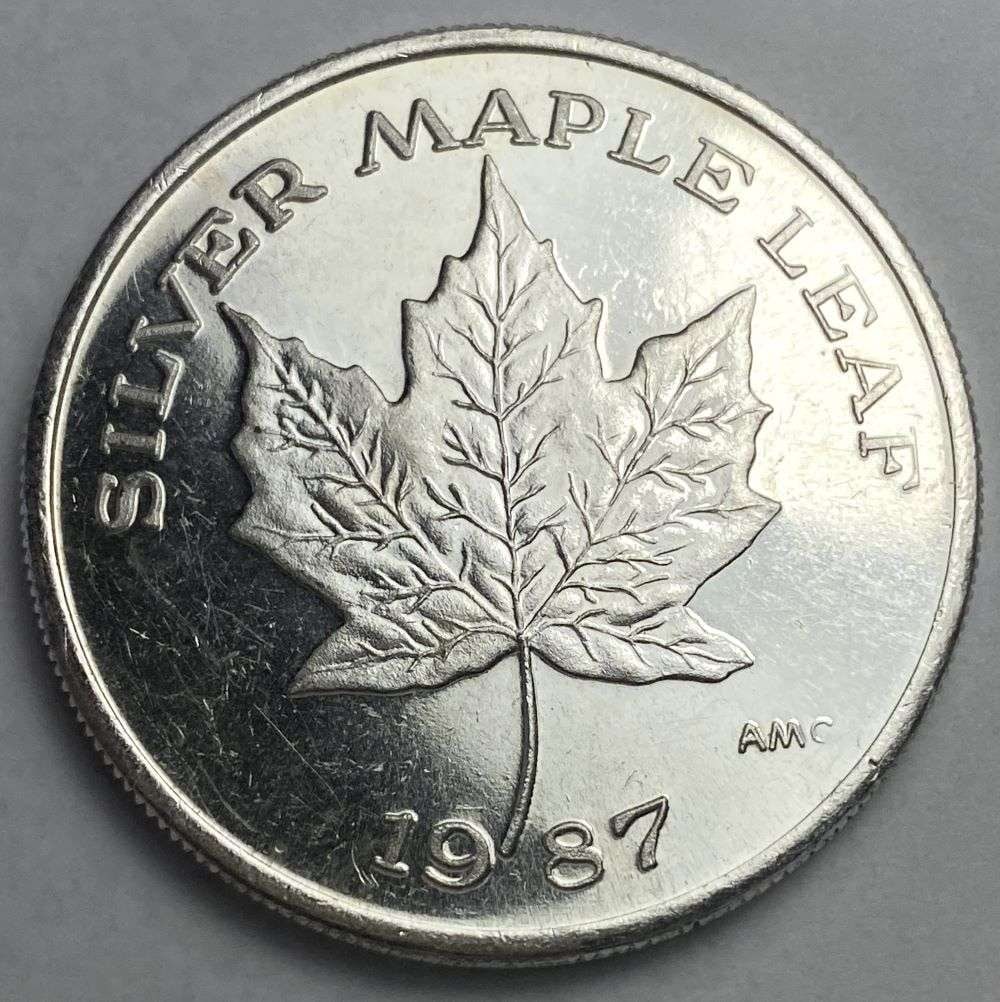 1987 Canada Maple Leaf Design Proof 1 ozt .999 Silver (1 of 2)