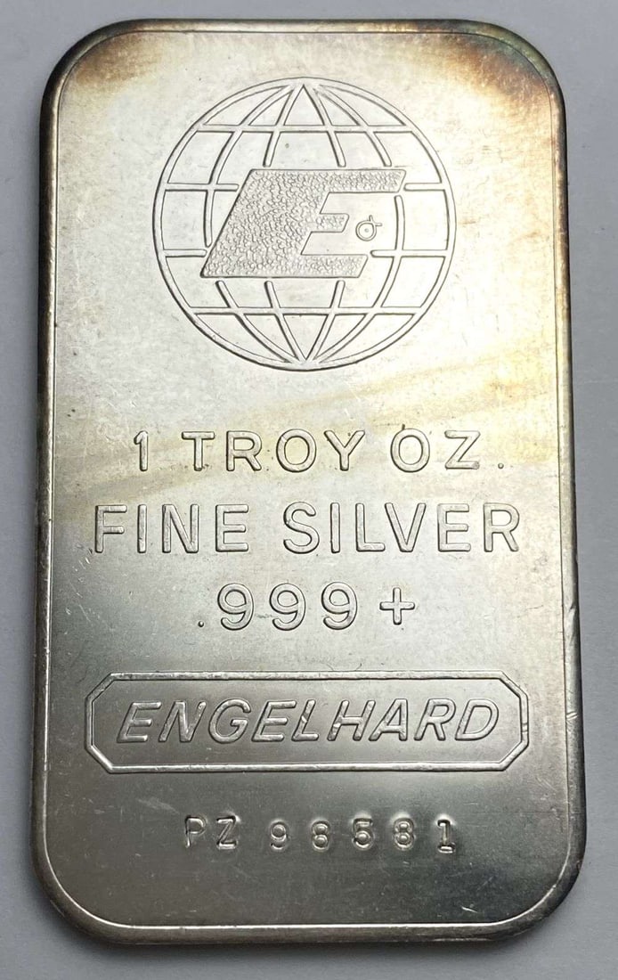 Vintage Engelhard 1 ozt .999 Silver Bar: Winner shall receive the exact bar shown here. (RR/B)