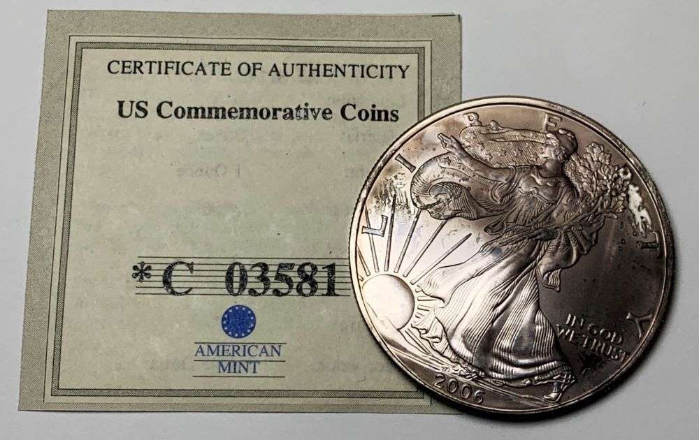 2006 American Silver Eagle: Winner shall receive the exact coin shown here. (JM/B)