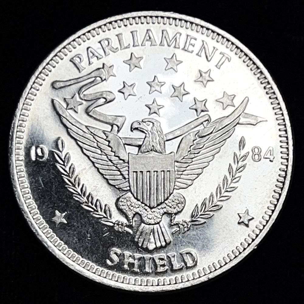 1984 Parliament Shield 1 ozt .999 Silver: Winner shall receive (1) coin precisely resembling the one shown here. (EP/B)