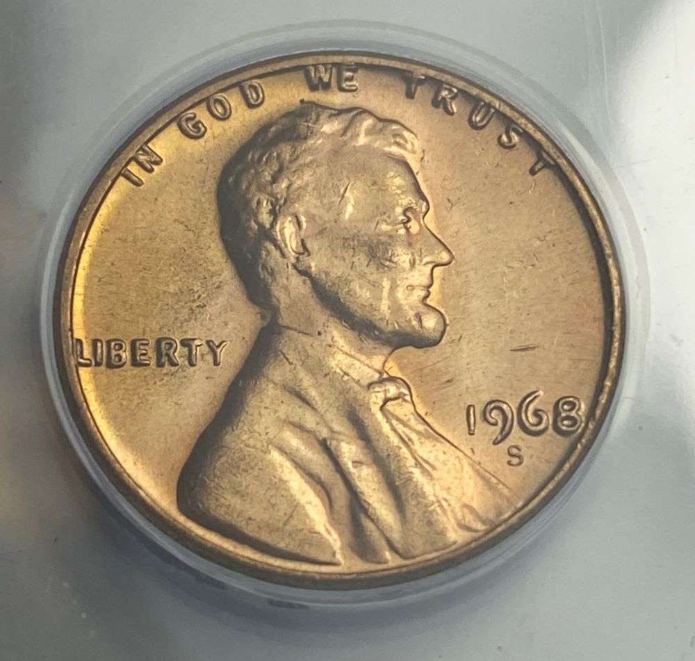 1968-S Lincoln Cent ANACS MS65 Red (1 of 4)