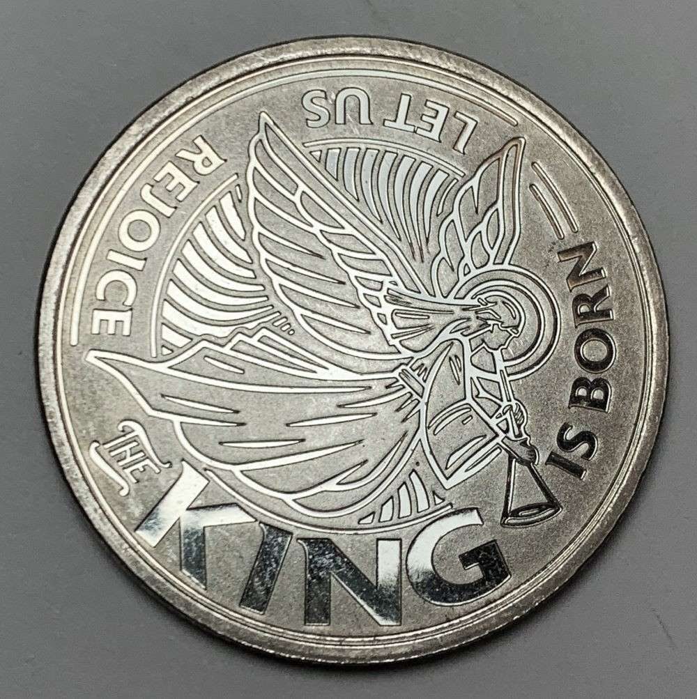 2020 The King is Born Let Us Rejoice 1 ozt .999 Silver: Winner shall receive the exact coin shown here. (JM/B)