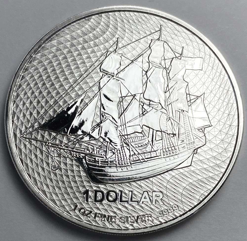2023 Cook Islands Bounty Sailing Ship 1 ozt .9999 Silver Dollar: Winner shall receive (1) coin precisely resembling the one shown here. (RR/B)