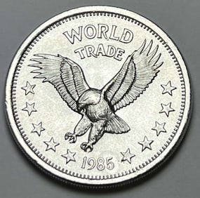 1985 World Trade Eagle One World Trade Unit 1 ozt .999 Silver