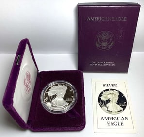 First Year Ever 1986-S American Silver Eagle PF69+
