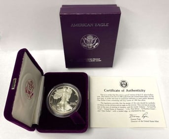 First Year 1986-S American Silver Eagle PF69+