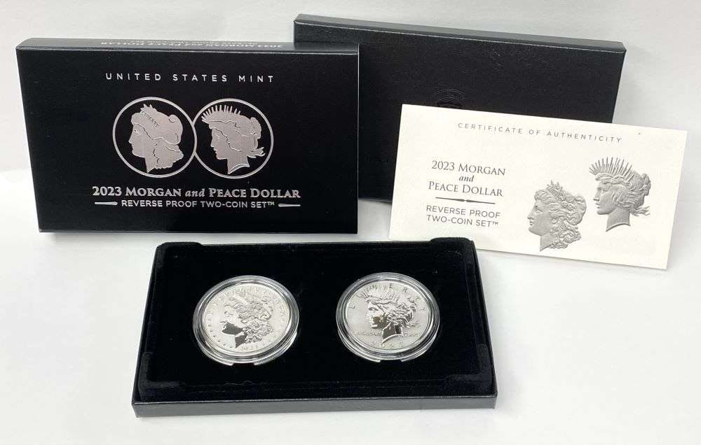 2023-S U.S. Mint Morgan & Peace Silver Dollar Reverse Proof Set (2-coins) (1 of 7)