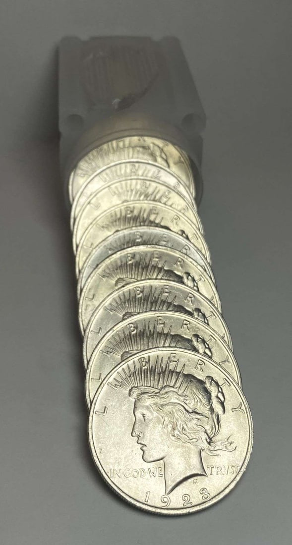 Roll (20-coins) 1923 Peace Silver Dollar BU (1 of 3)
