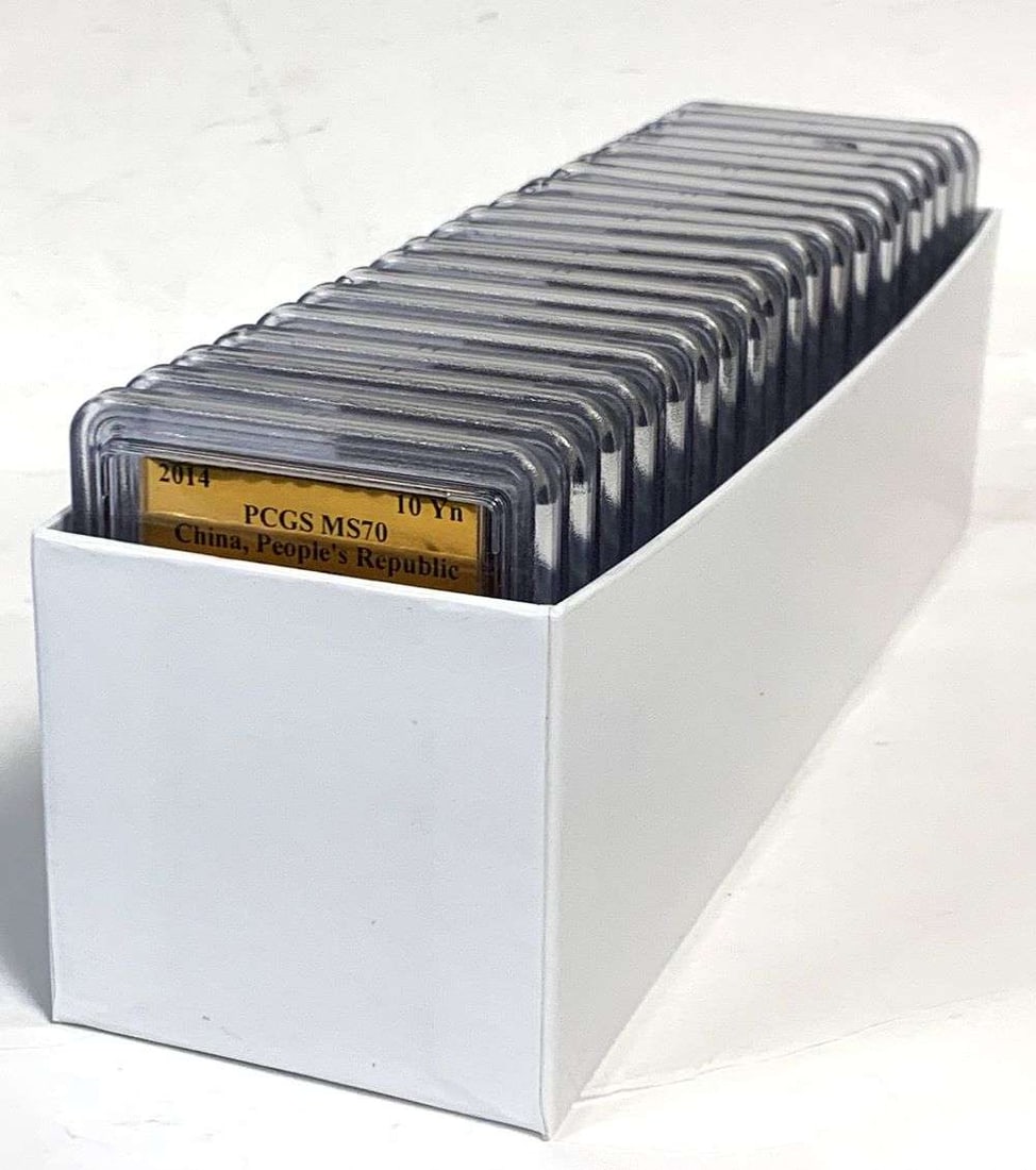 (20) 2014 Chinese Panda 10YN 1 ozt .999 Silver PCGS MS70 (Gold Foil Label) (1 of 7)