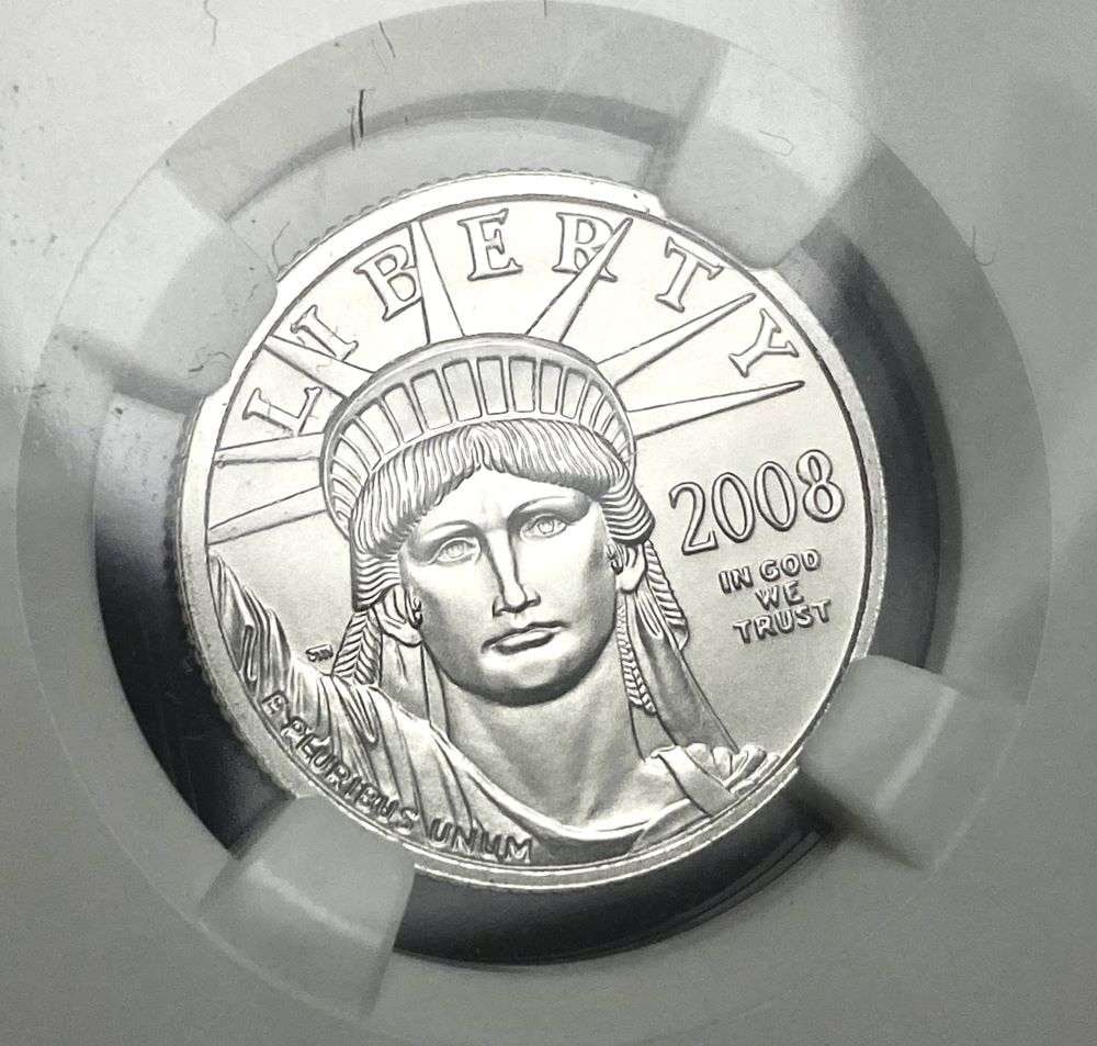 Last Minute! Rare 2008 American $25 Eagle .9995 Platinum 1/4 ozt NGC MS70 (1 of 4)